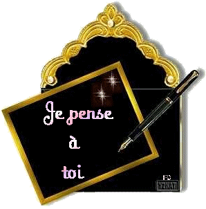 Gif animé je pense à toi carte noire